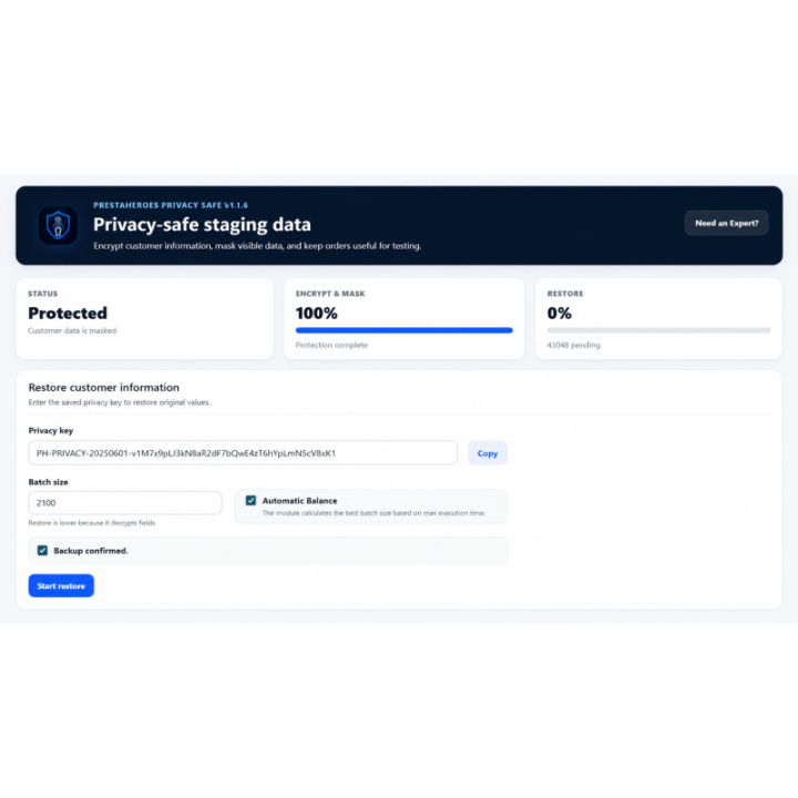 PH Customer Data Privacy – Secure Staging & Sandbox Testing