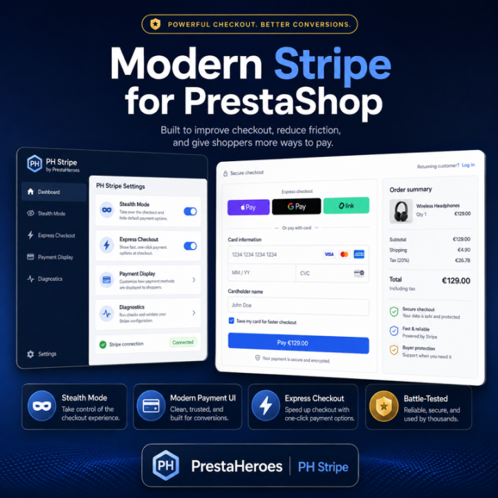 PH Stripe – Modern Stripe Payments for PrestaShop