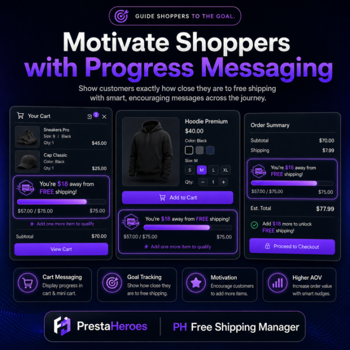 PH Free Shipping Manager for PrestaShop - Free Shipping That Sells