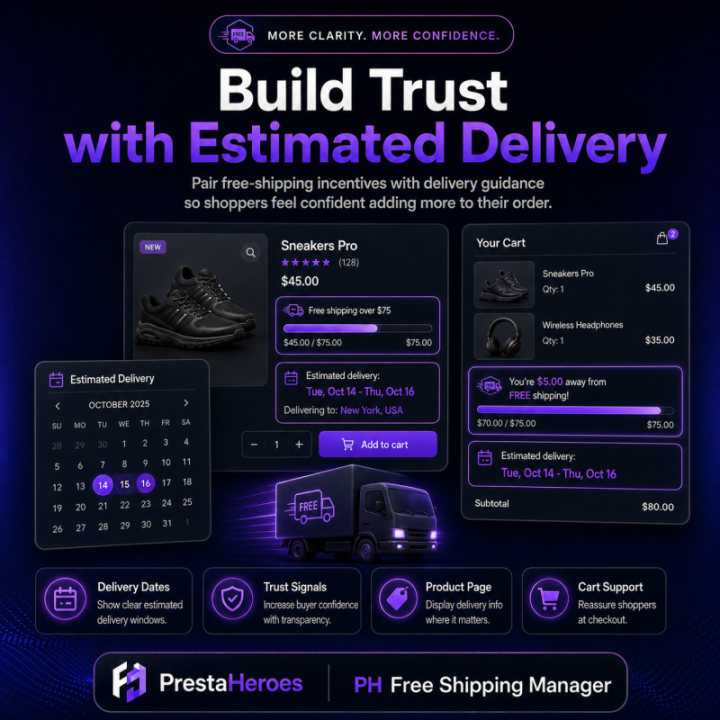 PH Free Shipping Manager for PrestaShop - Free Shipping That Sells