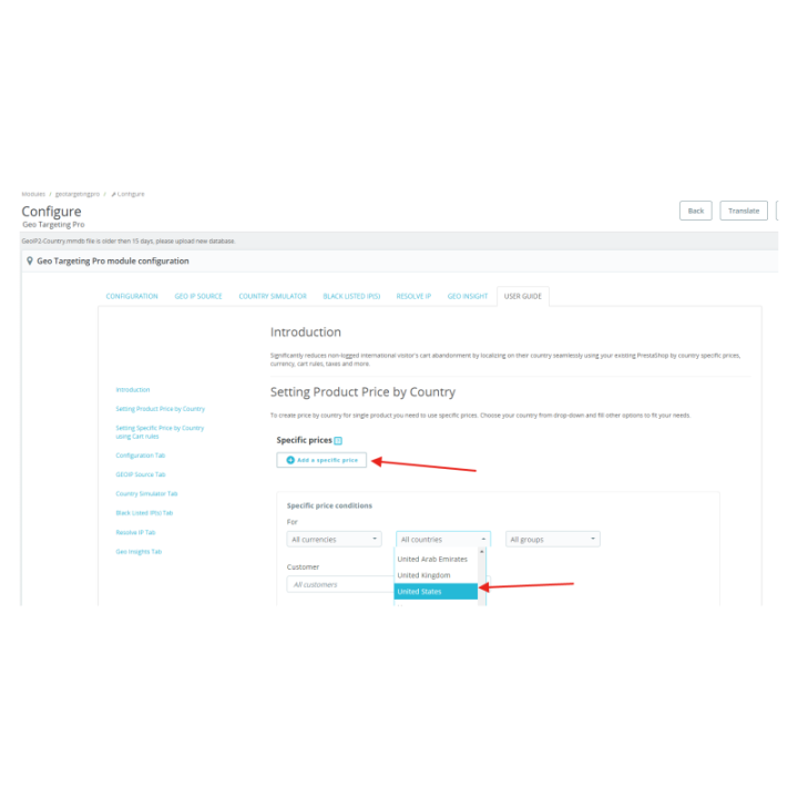 Geo Targeting Pro for PrestaShop | Correct Country Detection