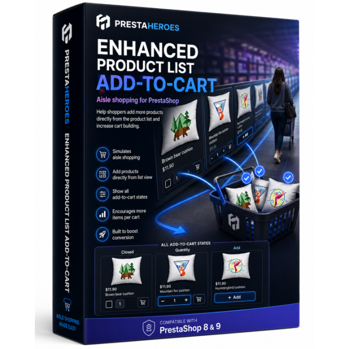 Aisle Style Shopping for PrestaShop Product List